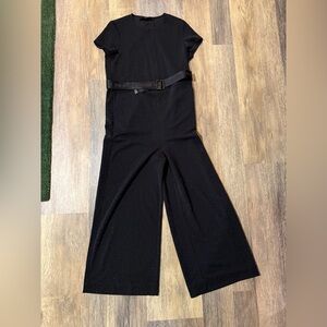 Karl Lagerfeld Black Belted Jumpsuit